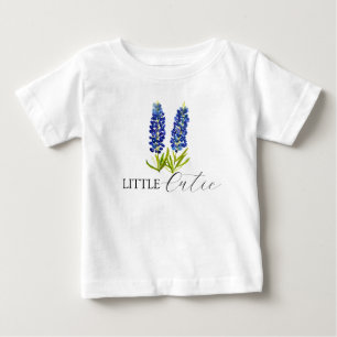 Bluebonnets Texas watercolor Floral Baby T-Shirt