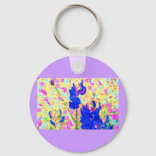 bluebonnets upclose key ring