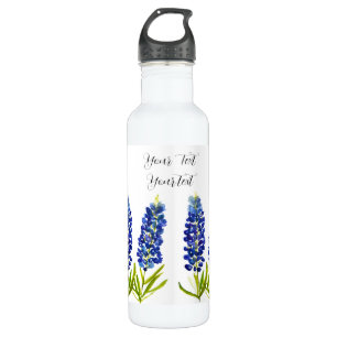 Bluebonnets Watercolor Blue Flower Floral Wedding 710 Ml Water Bottle