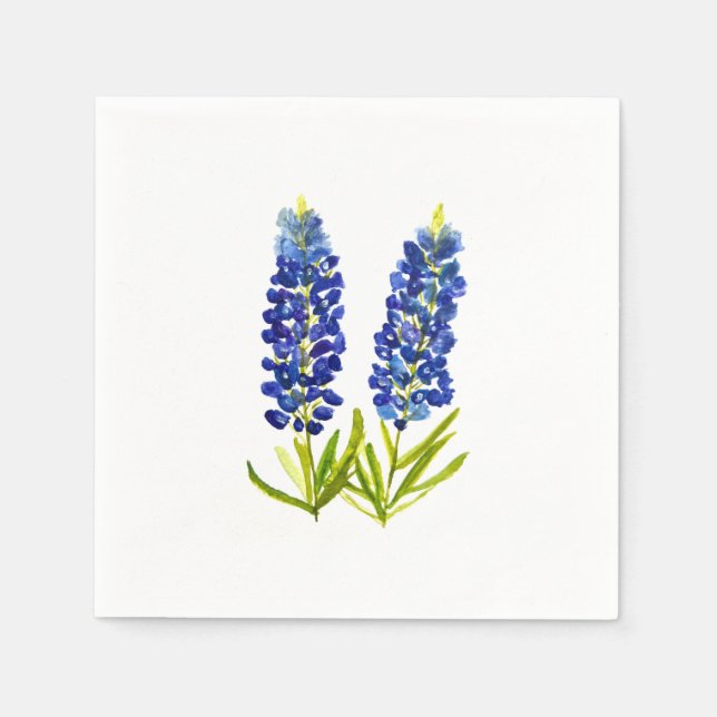 Bluebonnets Wildflower Texas State Flower Napkin (Front)