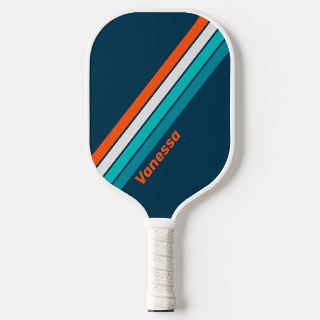 Bluebottle Echo Striped with Name Pickleball Paddle (Front)
