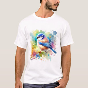 Bluecapped Cordonbleu 050824AREF108 - Watercolor T-Shirt