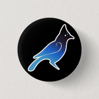 BlueCorvid Logo on Black 3 Cm Round Badge