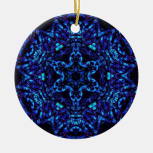 Blued Up Ceramic Tree Decoration
