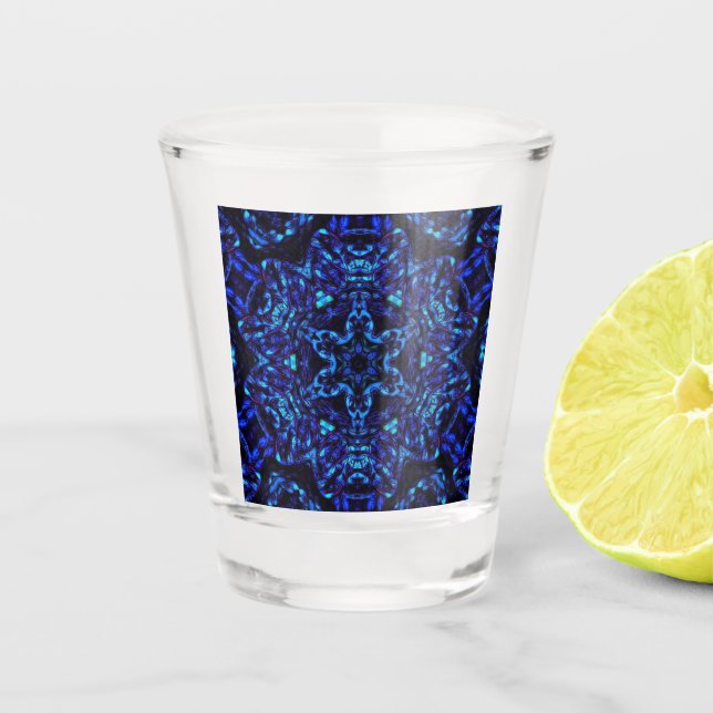Blued Up Shot Glass (Front)