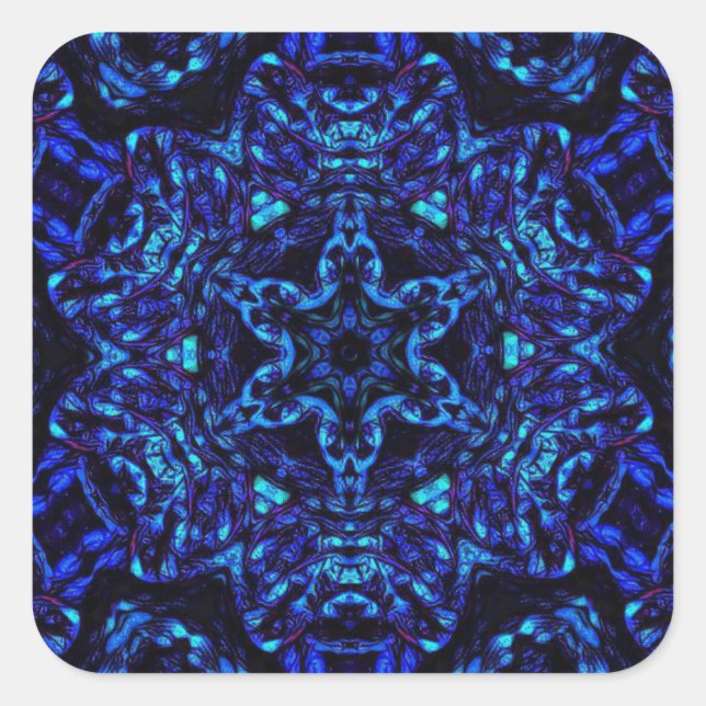 Blued Up Square Sticker (Front)