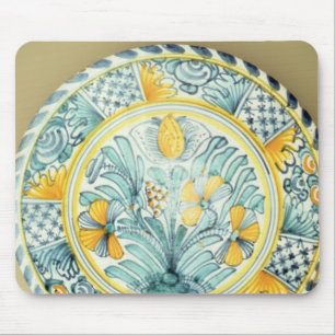 Bluedash' Delftware charger, Lambeth pottery Mouse Mat