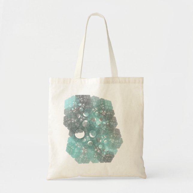 BlueFall Abstract Fractal Design Tote Bag (Front)