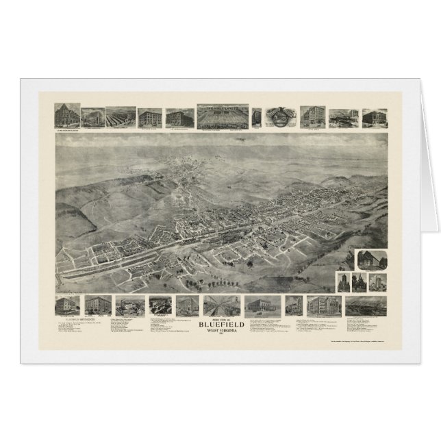 Bluefield, WV Panoramic Map - 1911 (Front Horizontal)