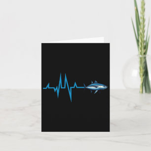 Bluefin Tuna Heartbeat Ekg Pulseline Deep Sea Fish Card