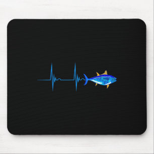 Bluefin Tuna Heartbeat Ekg Pulseline Deep Sea Fish Mouse Mat
