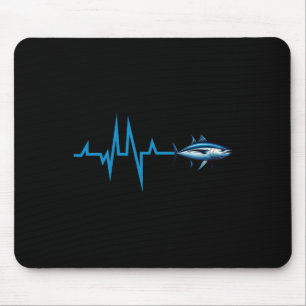 Bluefin Tuna Heartbeat Ekg Pulseline Deep Sea Fish Mouse Mat