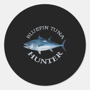 Bluefin Tuna Hunter, Saltwater Fishing T Shirt  Classic Round Sticker