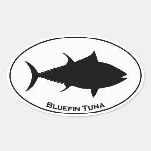 Bluefin Tuna Icon Oval Sticker