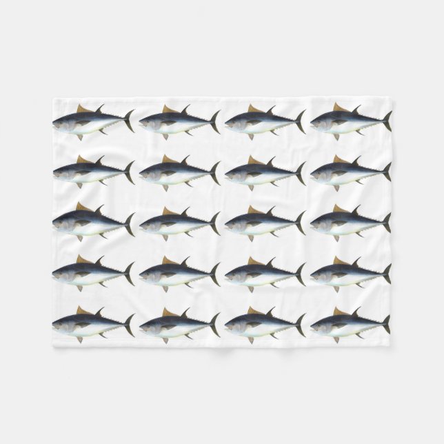 Bluefin Tuna illustration Fleece Blanket (Front (Horizontal))