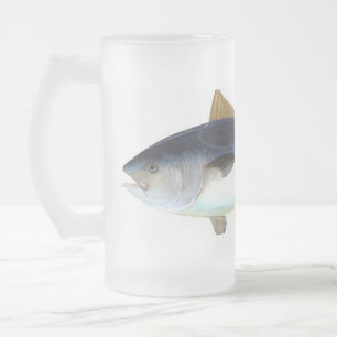 Bluefin Tuna illustration Frosted Glass Beer Mug