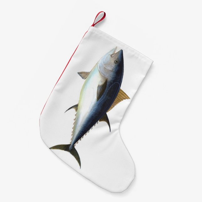 Bluefin Tuna illustration Small Christmas Stocking (Front (Hanging))