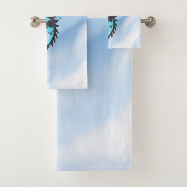 BlueFire Dragon Bath Towel Set (Insitu)