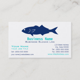 Bluefish Silhouette Business Card