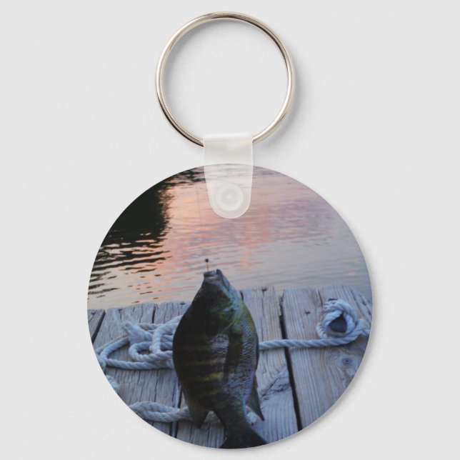 Bluegill at sunset Lake Arrowhead Key Ring (Front)