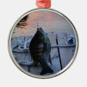 Bluegill at sunset Lake Arrowhead Metal Tree Decoration