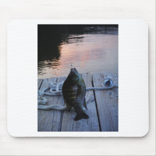 Bluegill at sunset Lake Arrowhead Mouse Mat