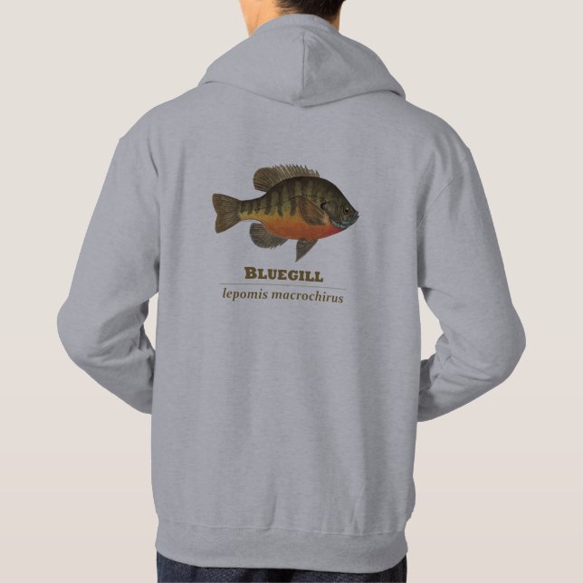 Bluegill, Bream Fishing Hoodie (Back)
