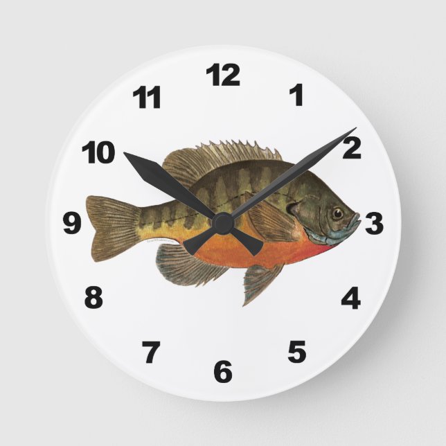 Bluegill Bream Round Clock (Front)