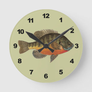 Bluegill Bream Round Clock