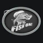 Bluegill fish on. black oval belt buckle<br><div class="desc">Bluegill fish on. black</div>