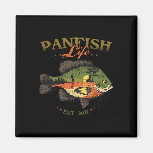 Bluegill Fish Panfish Life Est 2021 Fishing Fisher Magnet
