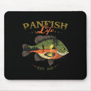 Bluegill Fish Panfish Life Est 2021 Fishing Fisher Mouse Mat