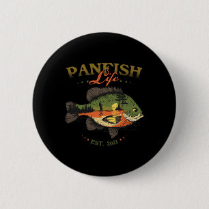 Bluegill Fish Panfish Life Est 2025 Fishing Fisher 6 Cm Round Badge