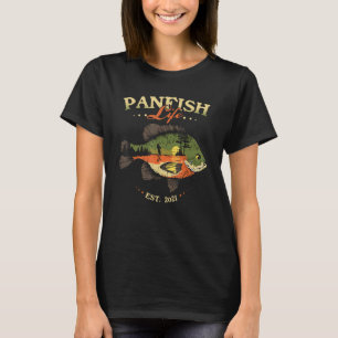 Bluegill Fishing Art - Vintage Style Panfish Life T-Shirt