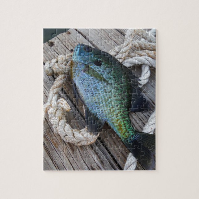 bluegill on dock jigsaw puzzle (Vertical)