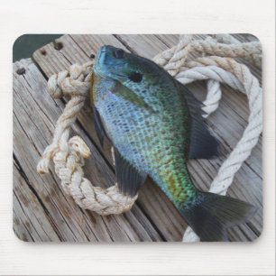 bluegill on dock mouse mat