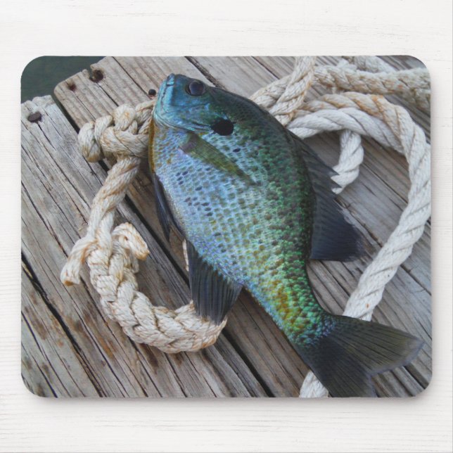 bluegill on dock mouse mat (Front)