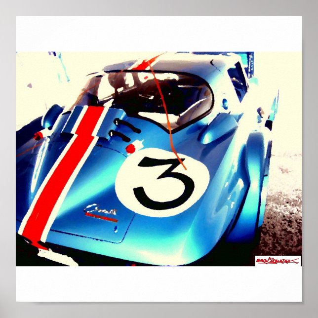 BlueGranSport oil paint effect, Poster (Front)