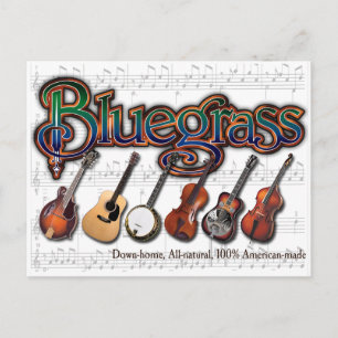 "Bluegrass – 100% American-Made" Postcard