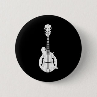 Bluegrass and Country Music Mandolin Player 6 Cm Round Badge