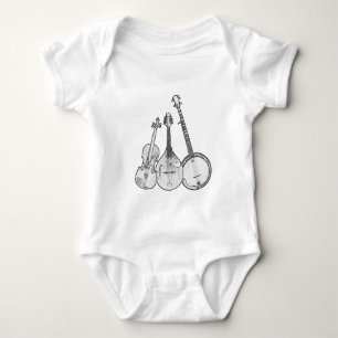 Bluegrass Band B&W Baby Bodysuit