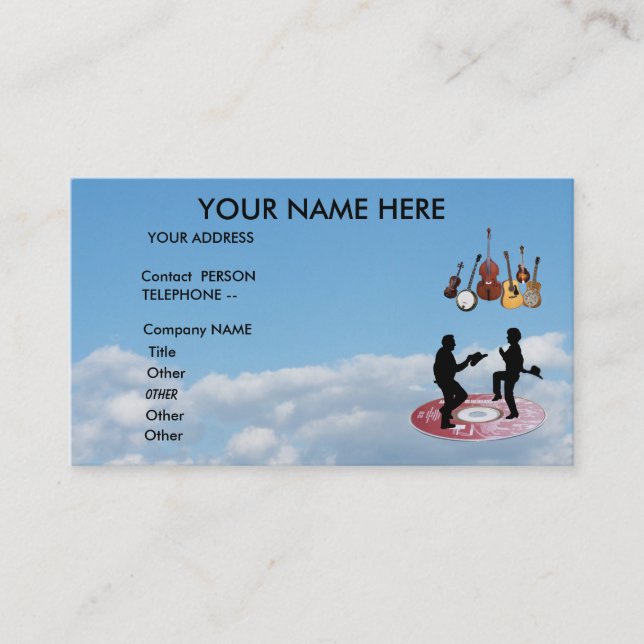 BLUEGRASS BAND-BUSINESS CARD (Front)