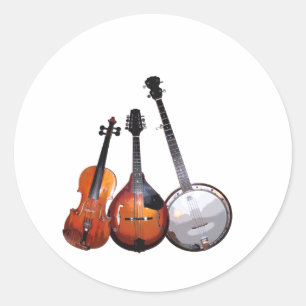 Bluegrass Band Filtered Classic Round Sticker