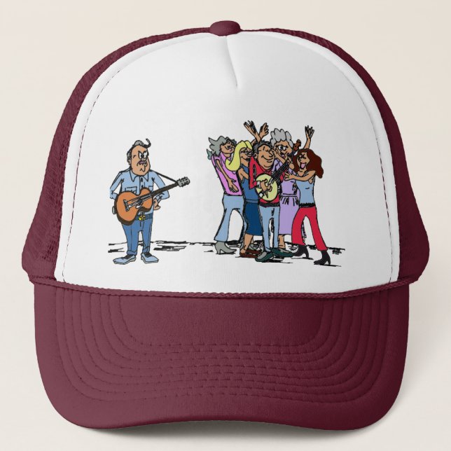 Bluegrass Banjo Humour Trucker Hat (Front)
