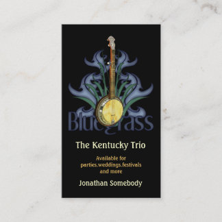 Bluegrass Banjo Logo Business Cards
