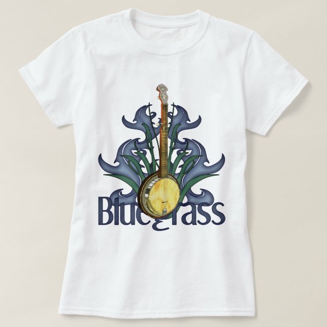 Bluegrass Banjo Music T-Shirt (Design Front)