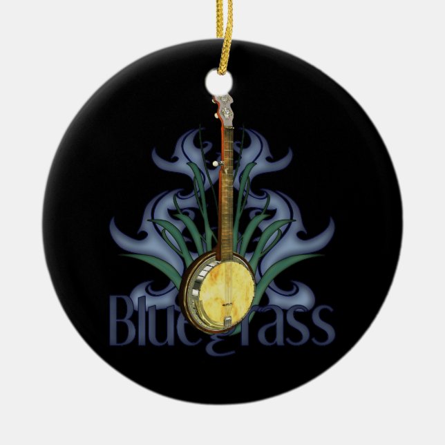 Bluegrass Banjo Personalised Ornament (Front)