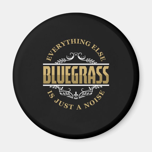 Bluegrass Country Music Banjo Mandolin Band Gift Magnet (Front)