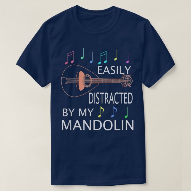 Bluegrass Folk Music Funny Musician Mandolin  T-Shirt (Design Front)