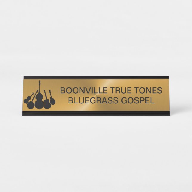 BLUEGRASS GOSPEL DESK NAME PLATE (Front)